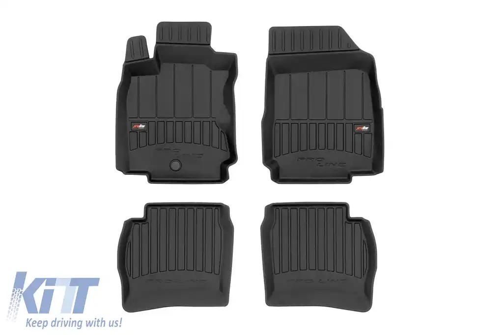 Mochete de cauciuc specifice, potrivite pentru Nissan Note 2006-2012, set de 4 piese, culoare neagră, cu garanție de 24 de luni din seria Frogum 3D ProLine.
