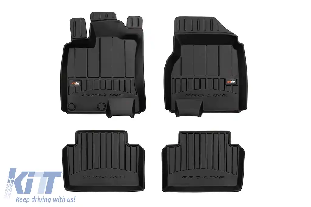 Mochete de cauciuc specifice, potrivite pentru Nissan Qashqai 2006-2013 Tekna din seria Frogum 3D ProLine, set de 4 piese, culoare neagră, cu garanție de 24 de luni.