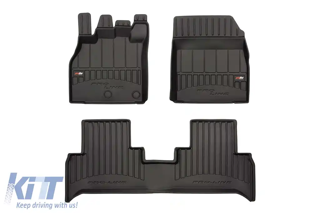 Mochete de cauciuc specifice potrivite pentru Renault Scenic, Grand Scenic 2009-2016, set de 3 piese, culoare neagră, cu garanție de 24 de luni