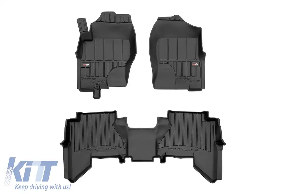 Mochete de cauciuc specifice, potrivite pentru Nissan Pathfinder III 2005-2014, set de 4 piese, culoare neagră, cu garanție de 24 de luni din seria Frogum 3D ProLine.