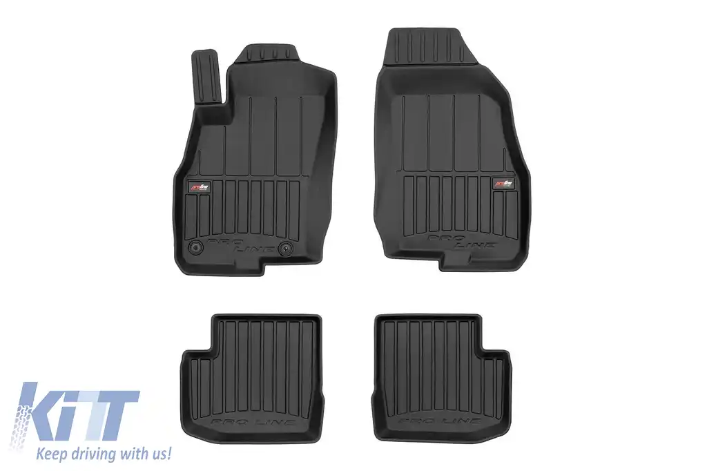 Mochete de cauciuc specifice potrivite pentru Fiat Punto EVO 3 uși 2009-2012, set de 4 piese, culoare neagră, cu garanție de 24 de luni