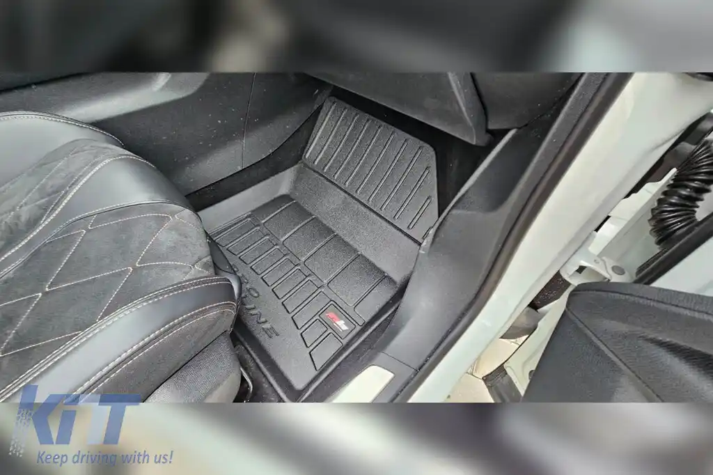 Mochete de cauciuc specifice potrivite pentru Peugeot 3008 după 2016, set de 3 piese, culoare neagră, cu garanție de 24 de luni-image-6223460