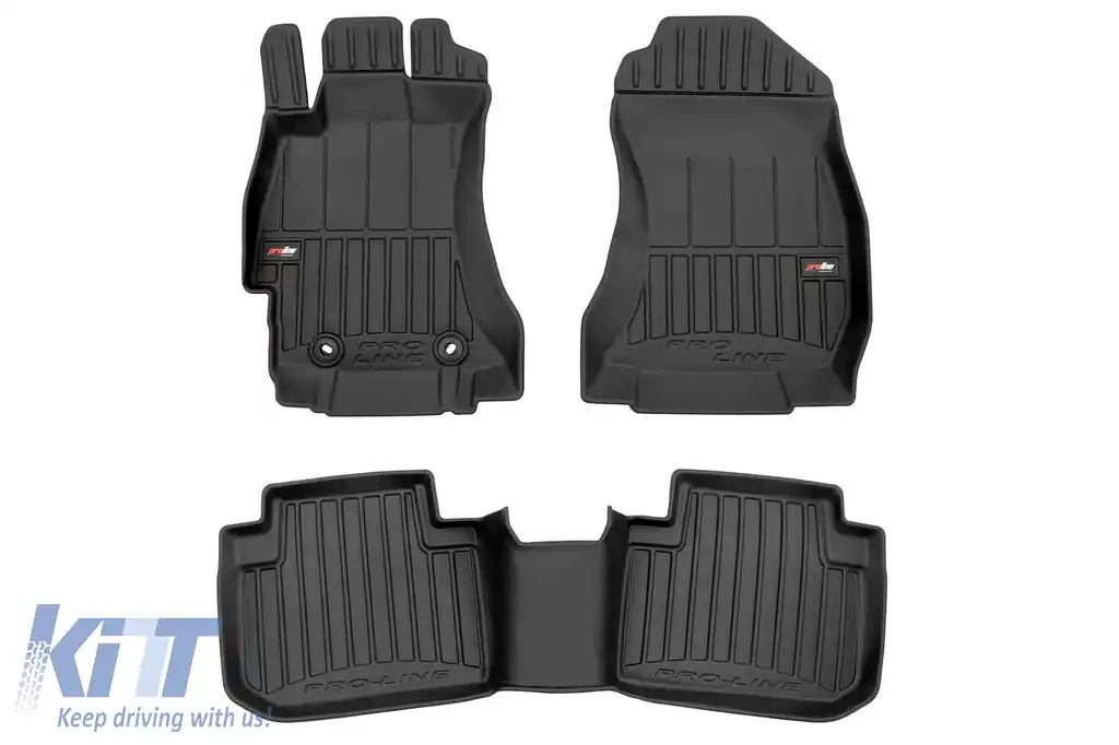 Mochete de cauciuc specifice potrivite pentru Subaru Forester 2012-2018, set de 3 piese, culoare neagră, cu garanție de 24 de luni din seria Frogum 3D ProLine.