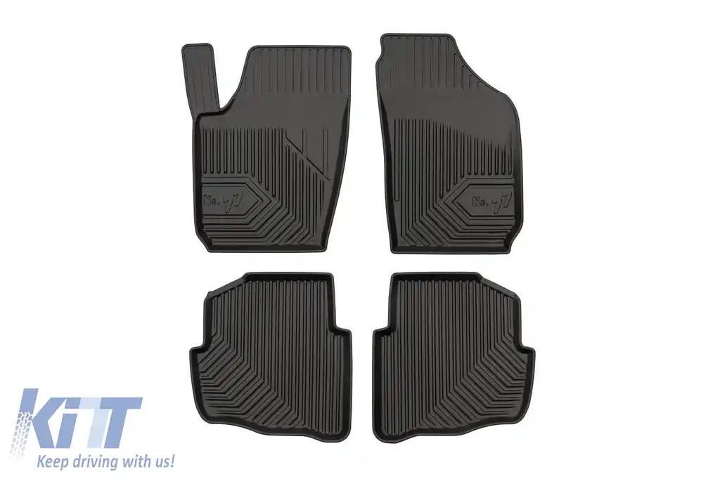 Mochete de cauciuc specifice potrivite pentru Skoda Fabia 1999-2008, set de 4 piese, culoare neagră