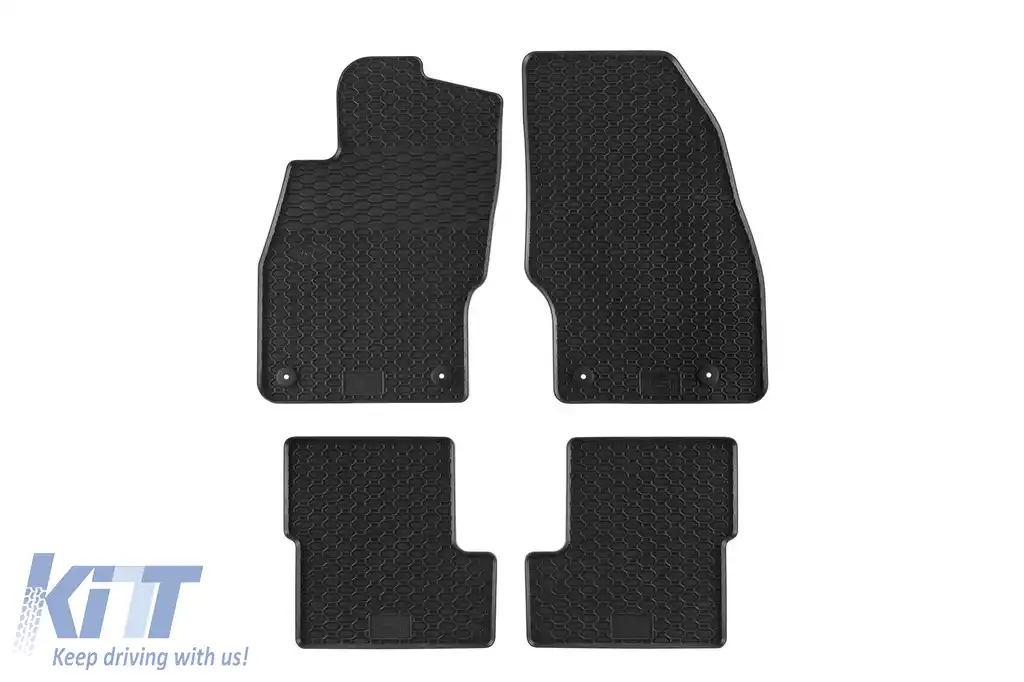 Mochete de cauciuc specifice, potrivite pentru Opel Adam 2013-2019, set de 4 piese, culoare neagră