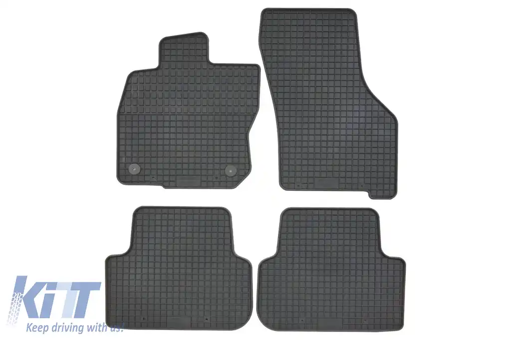 Mochete de cauciuc specifice, potrivite pentru Seat Leon, Leon ST, ST e-Hybrid, Leon E-TSI după 2020, set de 4 piese, culoare neagră