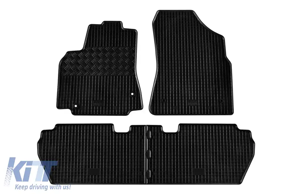Mochete de cauciuc specifice, potrivite pentru Peugeot Partner, Citroen Berlingo 2008-2018, set de 4 piese, culoare neagră