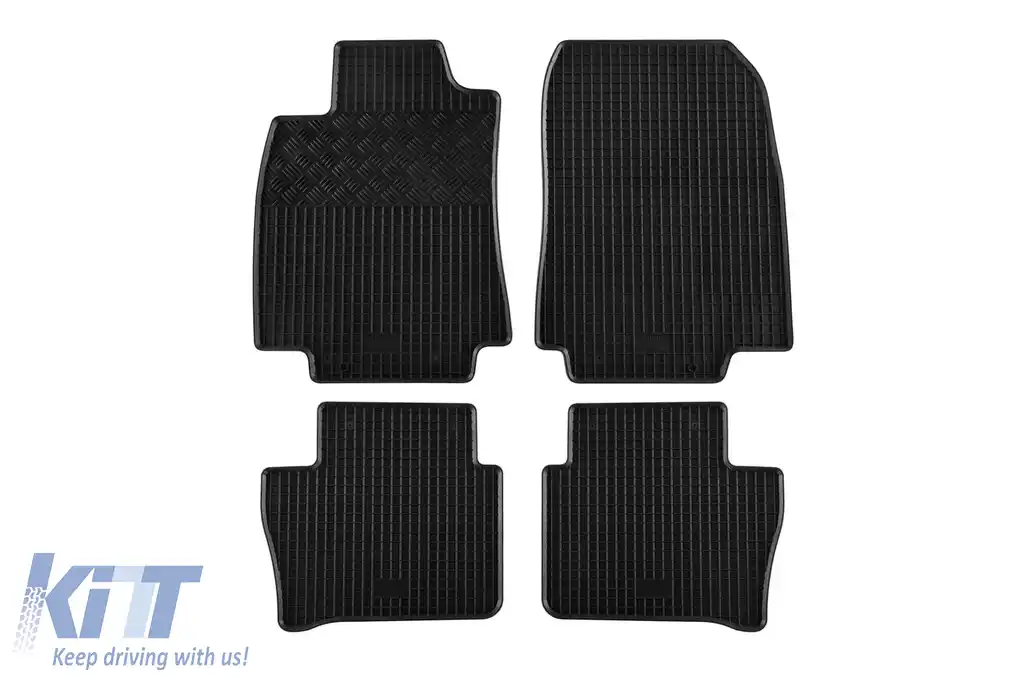 Mochete de cauciuc specifice, potrivite pentru Nissan Tiida hatchback, sedan după 2007, set de 4 piese, culoare neagră
