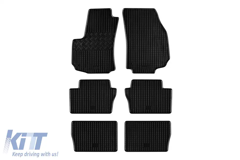 Mochete de cauciuc specifice potrivite pentru Opel Zafira B după 2005, 7 locuri, 6 piese, negre