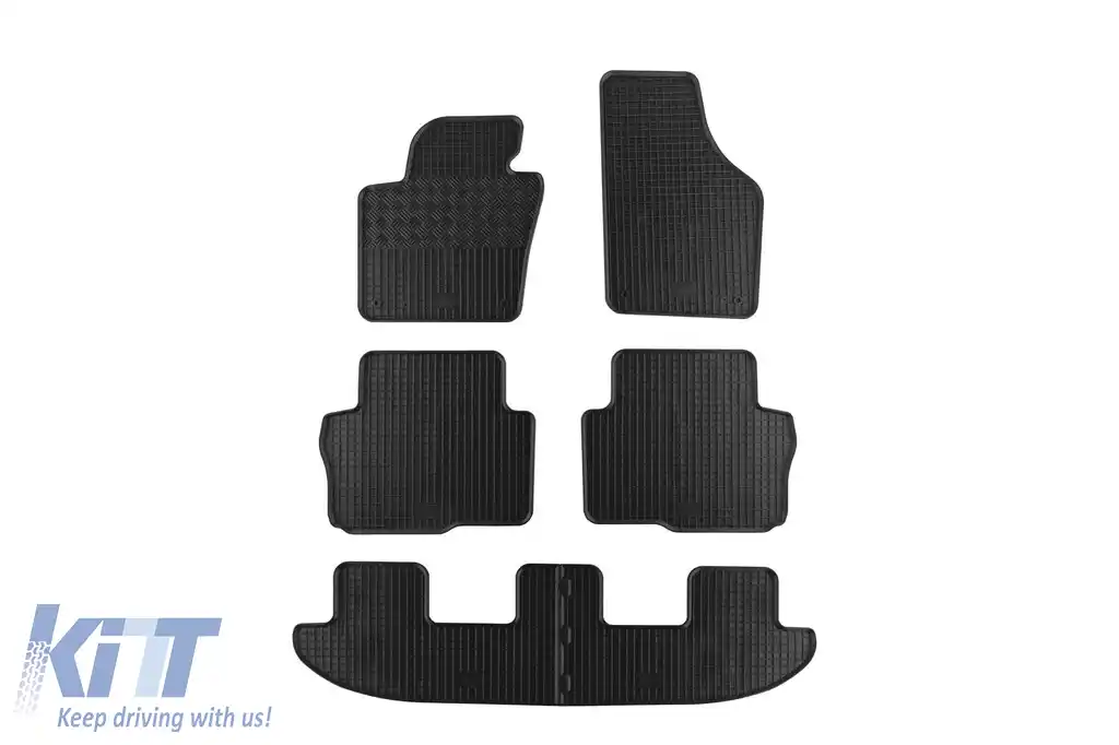 Mochete de cauciuc specifice potrivite pentru Seat Alhambra, VW Sharan după 2010, 7 locuri, 6 piese, negre