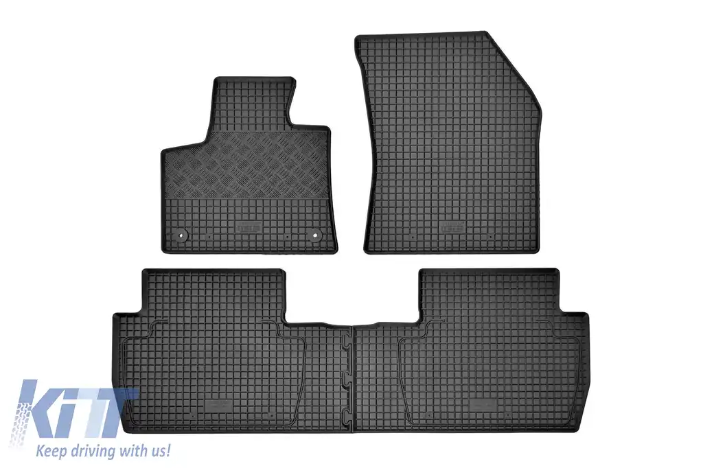 Mochete de cauciuc specifice potrivite pentru Peugeot 5008 după 2017, set de 4 piese, culoare neagră
