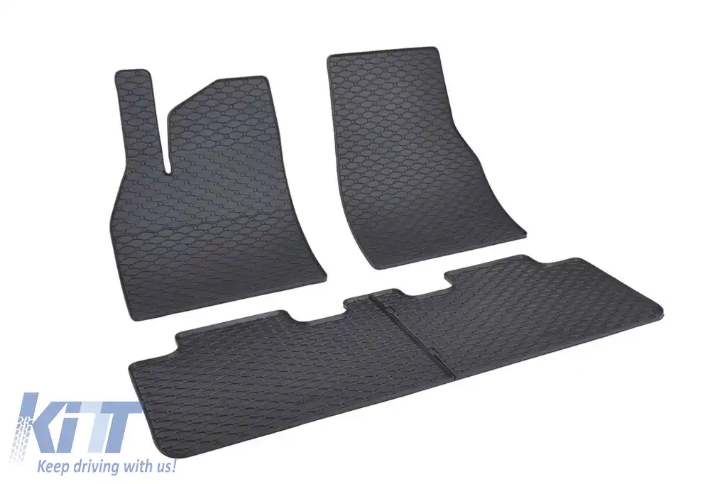 Mochete de cauciuc specifice, potrivite pentru Tesla Model Y după 2025, set de 4 piese, culoare neagră