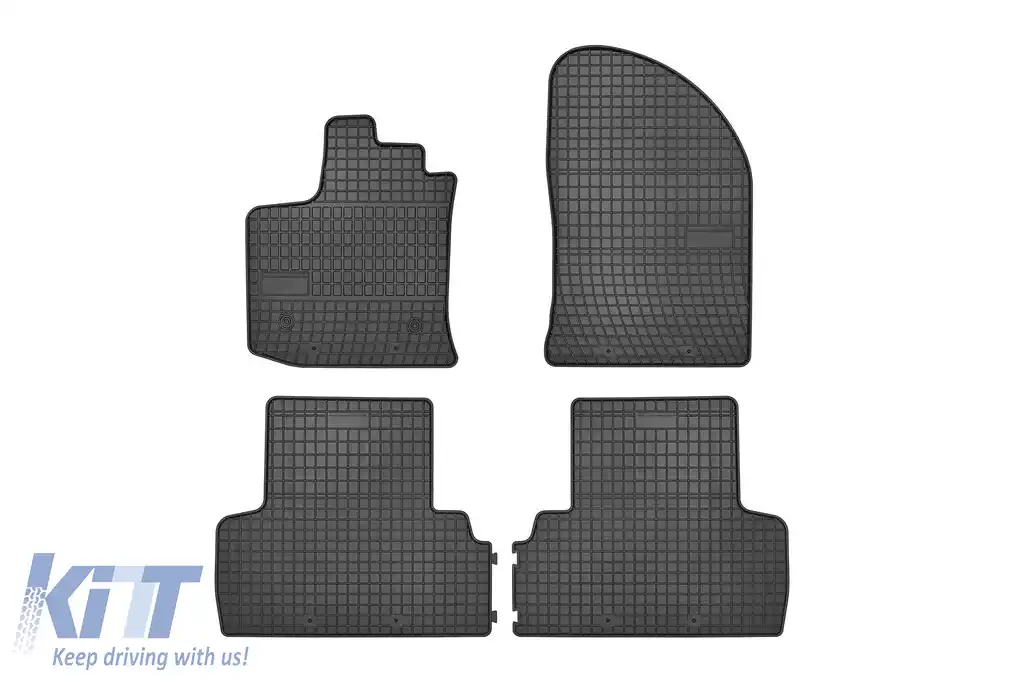 Mochete de cauciuc specifice, potrivite pentru Dacia Lodgy după 2012, set de 4 piese, culoare neagră