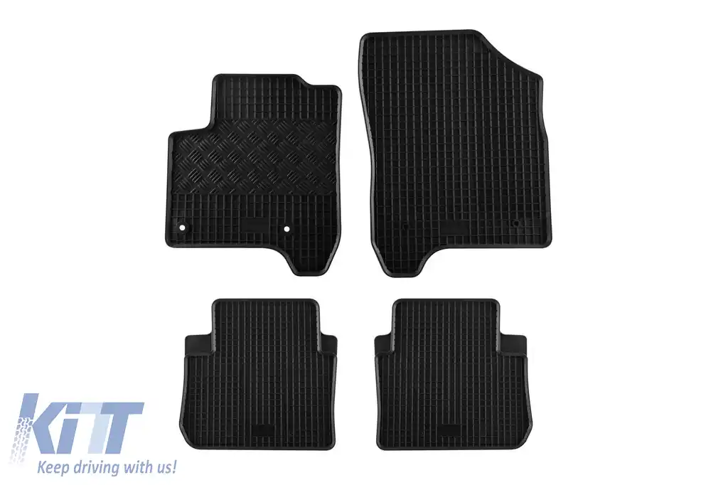 Mochete de cauciuc specifice, potrivite pentru Citroen C3 Picasso după 2009, set de 4 piese, culoare neagră