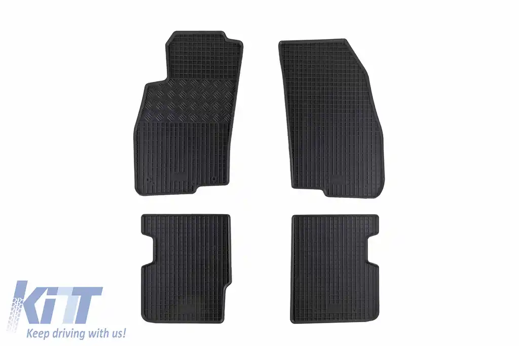 Mochete de cauciuc specifice, potrivite pentru Fiat Punto EVO după 2009, set de 4 piese, culoare neagră