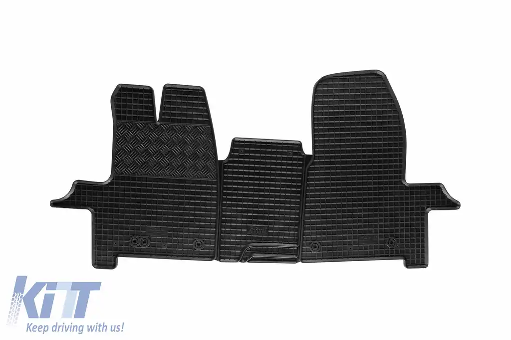 Mochete de cauciuc specifice potrivite pentru Ford Tourneo, Transit Custom după 2012, 2 locuri, Transit după 2014, 3 locuri, set de 3 piese, culoare neagră