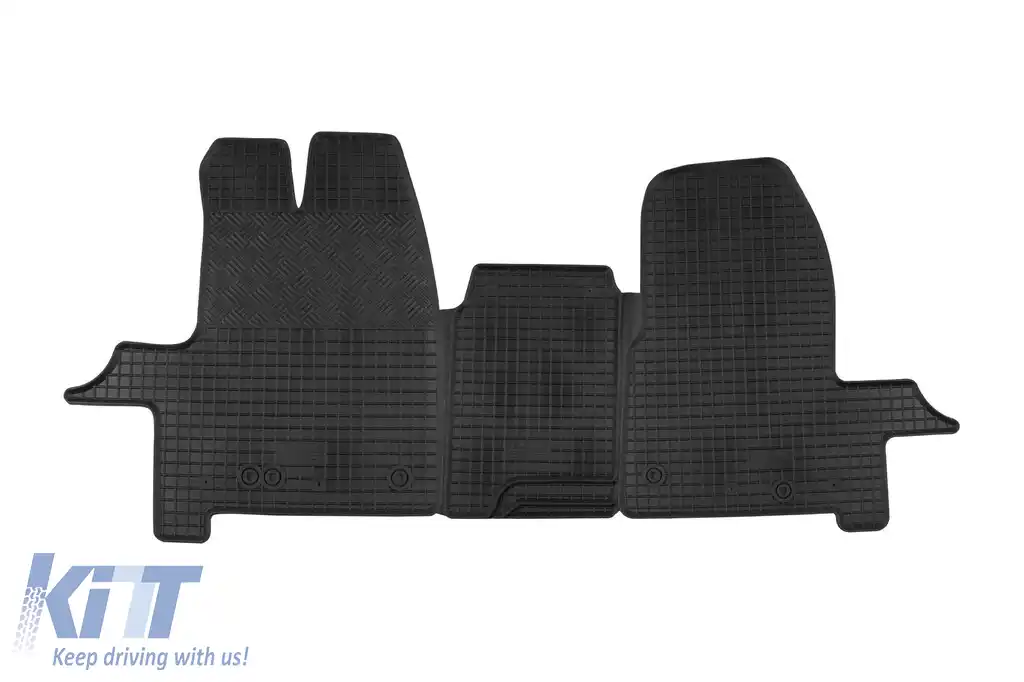 Mochete de cauciuc specifice potrivite pentru Ford Tourneo, Transit Custom după 2012, 3 locuri, Transit Custom după 2018, cu 2 sau 3 locuri, cu transmisie manuală, set de 3 piese, culoare neagră