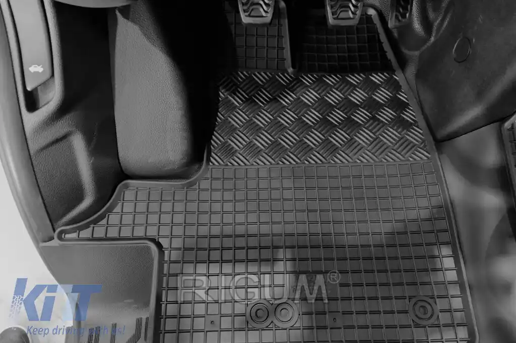 Mochete de cauciuc specifice potrivite pentru Ford Tourneo, Transit Custom după 2012, 3 locuri, Transit Custom după 2018, cu 2 sau 3 locuri, cu transmisie manuală, set de 3 piese, culoare neagră-image-6248553