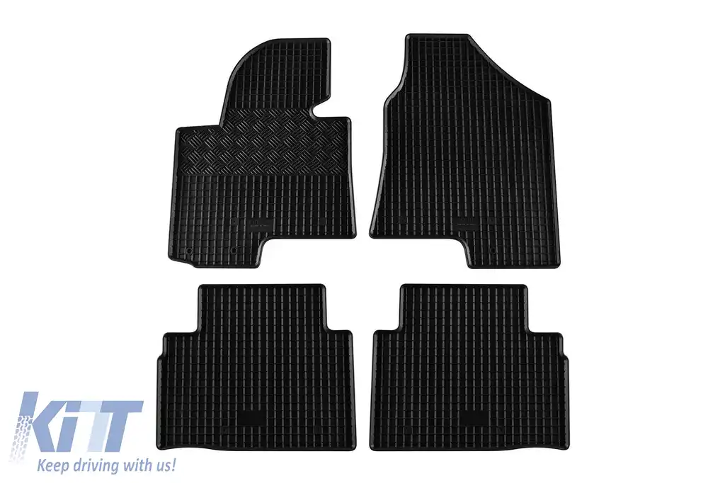 Mochete de cauciuc specifice, potrivite pentru Hyundai ix35, Kia Sportage 2009-2015, set de 4 piese, culoare neagră