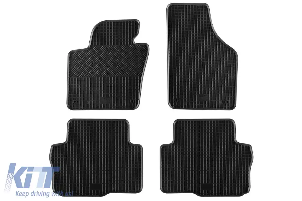Mochete de cauciuc specifice potrivite pentru Seat Alhambra, VW Sharan după 2010, 5 locuri, set de 4 piese, culoare neagră