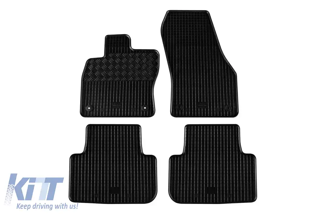 Mochete de cauciuc specifice, potrivite pentru Volkswagen Golf Sportsvan 2014-2020, set de 4 piese, culoare neagră