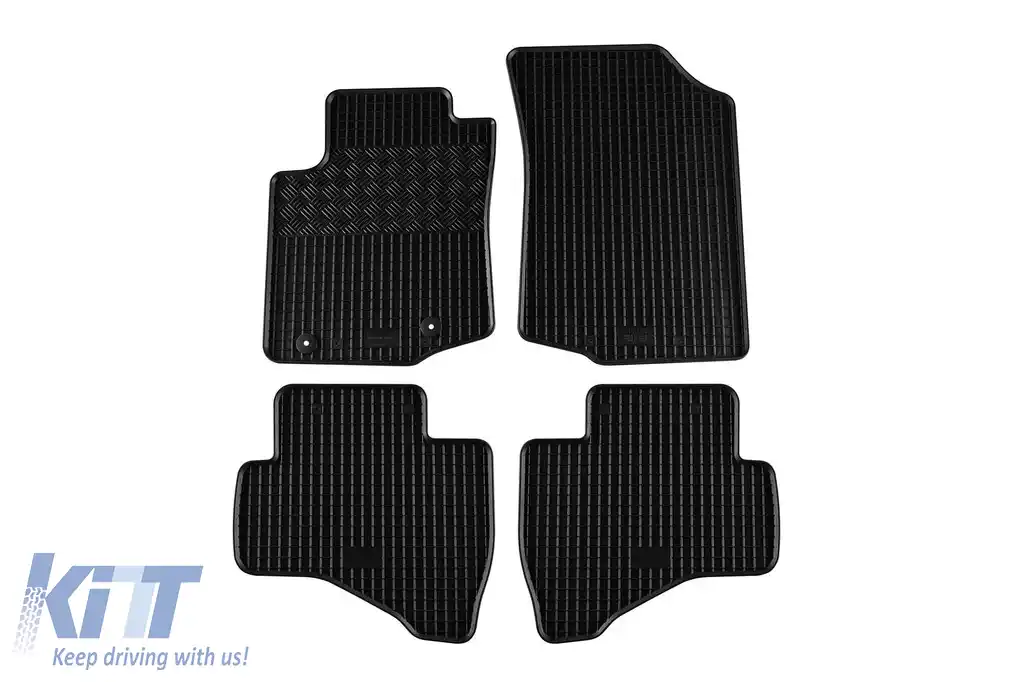 Mochete de cauciuc specifice potrivite pentru Citroen C1, Peugeot 108 2014-2021, set de 4 piese, culoare neagră