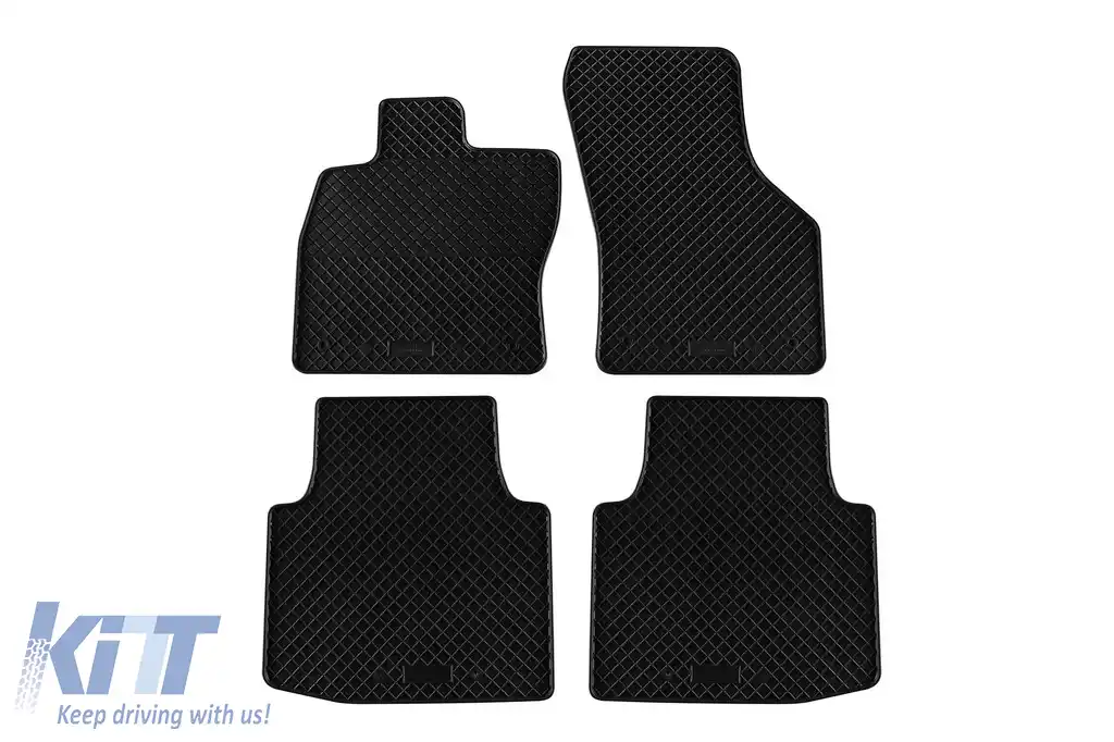 Mochete de cauciuc specifice, potrivite pentru Skoda Superb după 2015, set de 4 piese, culoare neagră