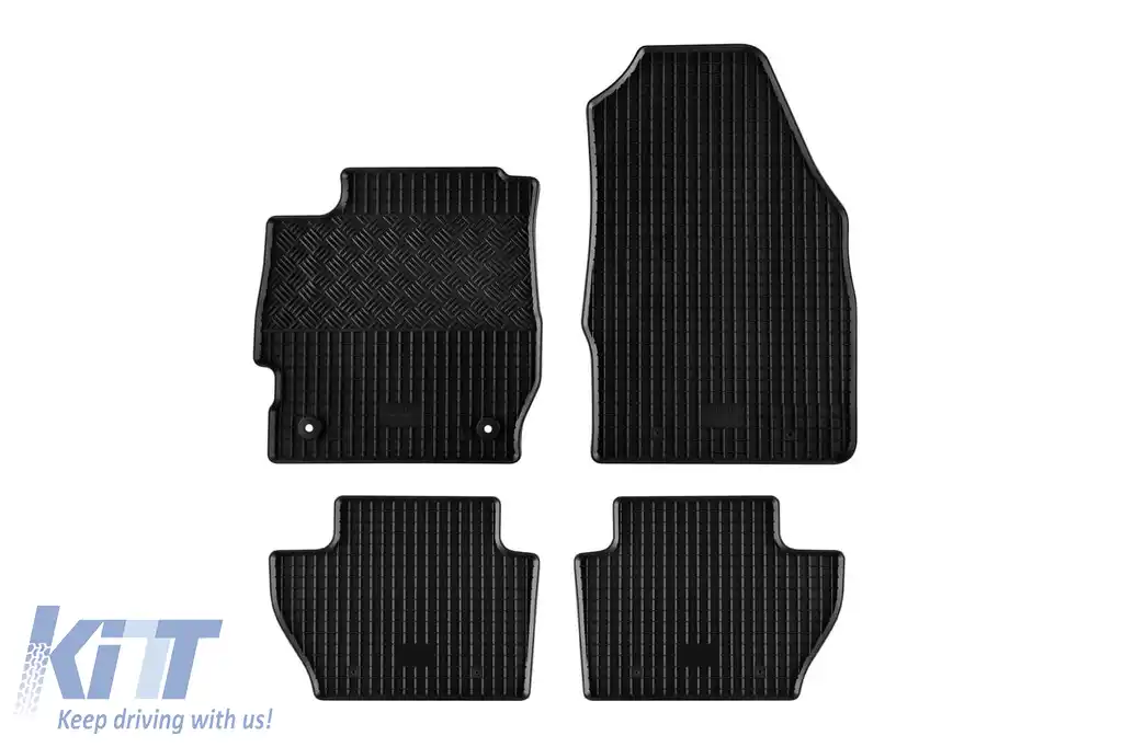 Mochete de cauciuc specifice, potrivite pentru Ford KA+ după 2016, set de 4 piese, culoare neagră