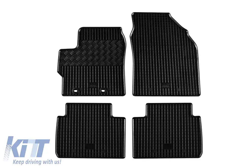 Mochete de cauciuc specifice, potrivite pentru Toyota Yaris, Yaris Hybrid, Yaris Cross după 2020, Mazda 2 Hybrid după 2022, set de 4 piese, culoare neagră-image-6249940