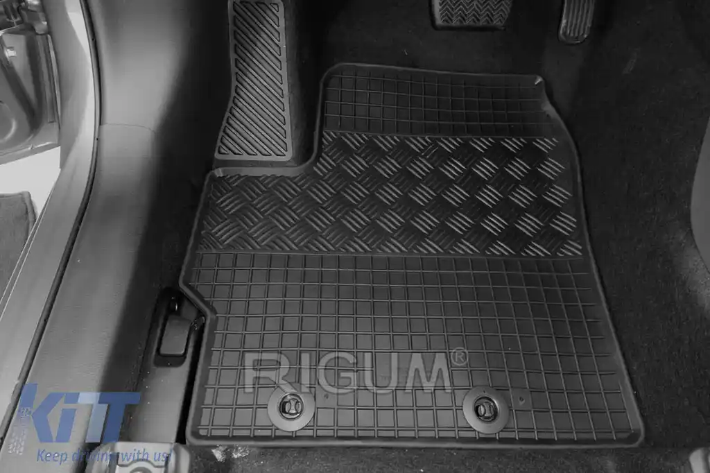 Mochete de cauciuc specifice, potrivite pentru Toyota Yaris, Yaris Hybrid, Yaris Cross după 2020, Mazda 2 Hybrid după 2022, set de 4 piese, culoare neagră-image-6249944