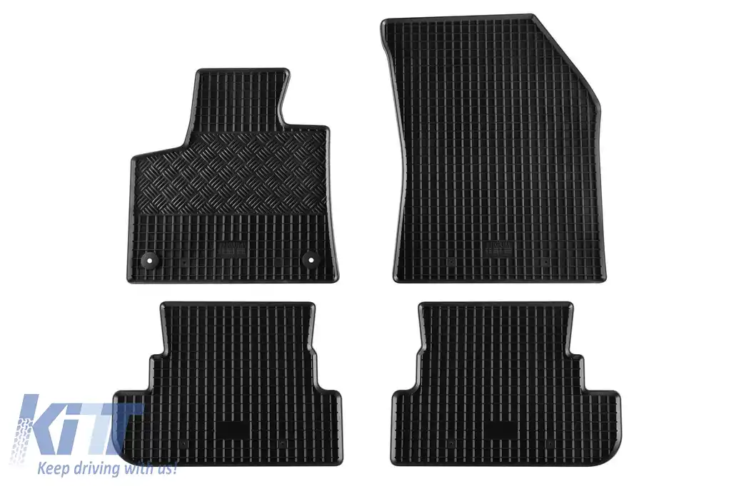 Mochete de cauciuc specifice potrivite pentru Opel Grandland X PHEV, Peugeot 3008 PHEV după 2019, set de 4 piese, culoare neagră