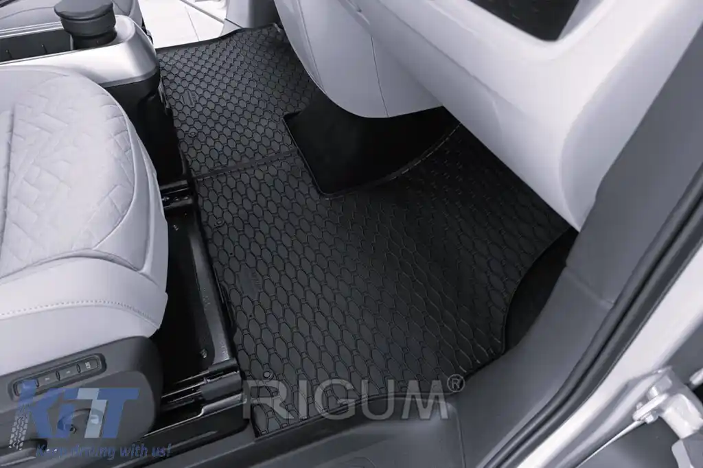 Mochete de cauciuc specifice potrivite pentru Volkswagen ID.Buzz 2 locuri, 3 locuri după 2023, set de 2 piese, culoare neagră-image-6250246