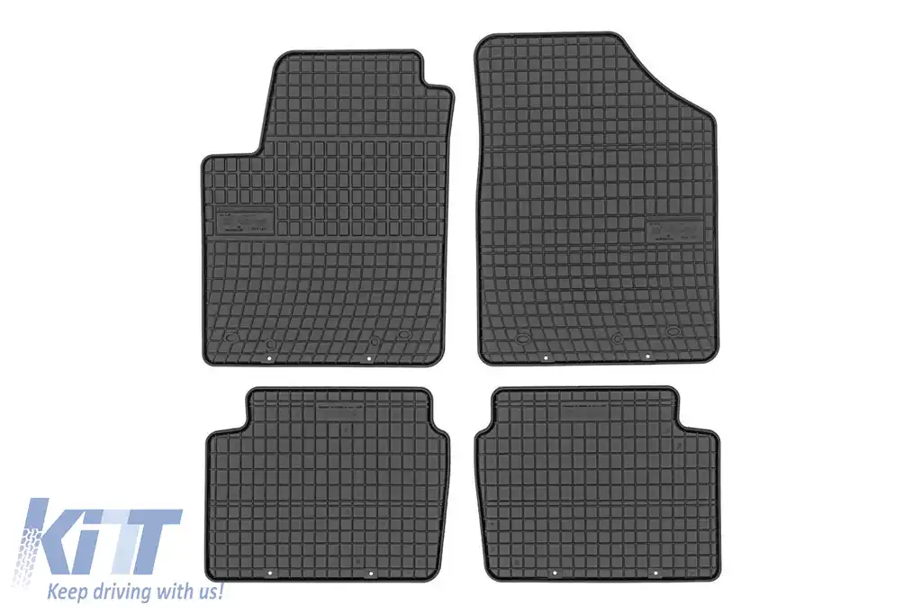 Mochete de cauciuc specifice, potrivite pentru Hyundai i10 2007-2013, set de 4 piese, culoare neagră din seria Frogum El Toro