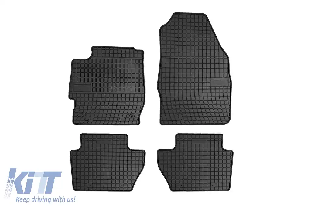 Mochete de cauciuc specifice, potrivite pentru Ford Ka+ 2016-2019, set de 4 piese, culoare neagră din seria Frogum El Toro