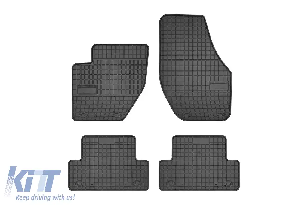 Mochete de cauciuc specifice, potrivite pentru Volvo V40 2012-2019, set de 4 piese, culoare neagră din seria Frogum El Toro