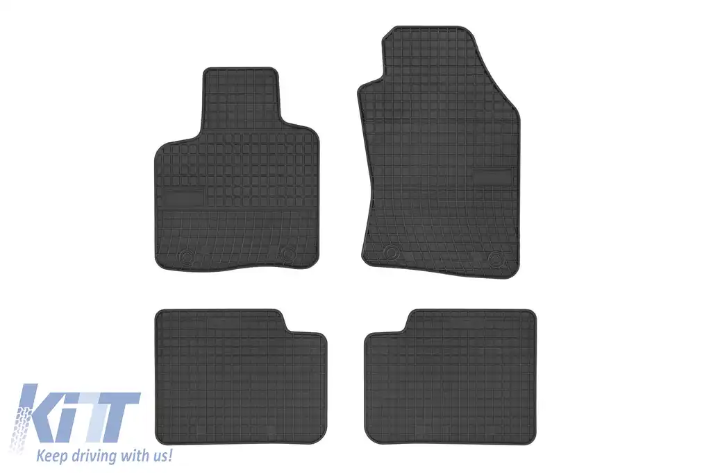Mochete de cauciuc specifice potrivite pentru Lancia Ypsilon după 2012, set de 4 piese, culoare neagră