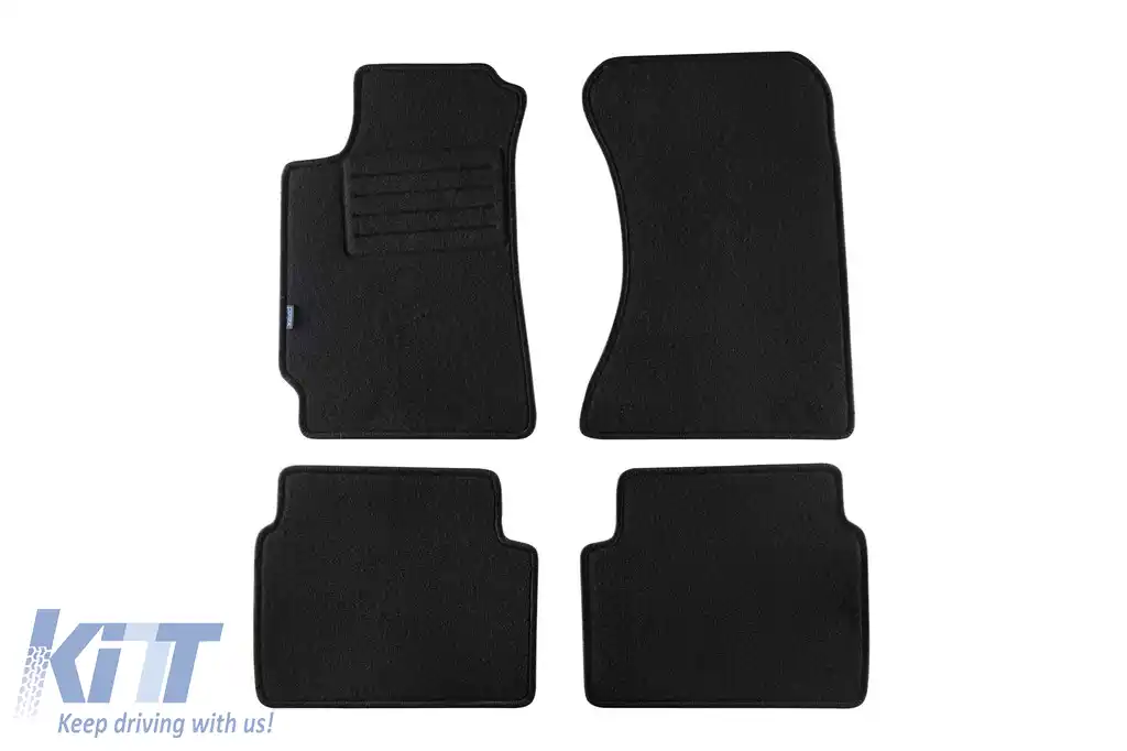 Mochete de podea din carpetă cu două straturi, potrivite pentru Subaru Forester 2002-2006, din țesătură Rex, set de 4 bucăți, negru