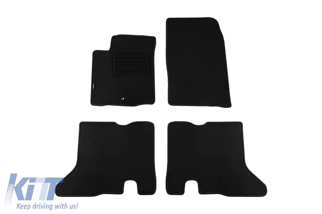 Mochete de podea din carpetă cu două straturi, potrivite pentru Suzuki Grand Vitara 1998-2005 cu ampatament lung, set de 4 bucăți, negru