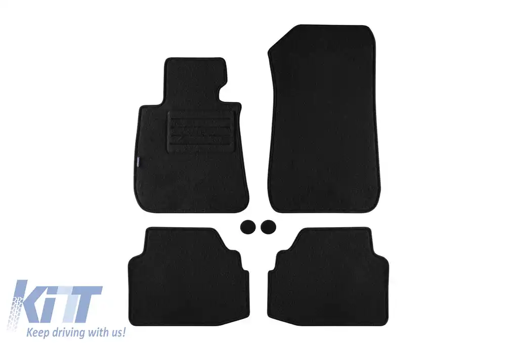 Mochete de podea din carpetă cu două straturi, potrivite pentru BMW 3 series E92 coupe 2006-2013, set de 4 bucăți, negru