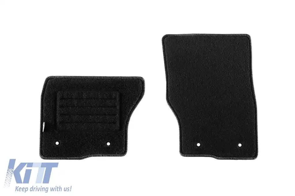 Mochete de podea din carpetă cu două straturi, potrivite pentru Land Rover Discovery după 2017, din țesătură Rex, set de 3 bucăți, negru-image-6239966