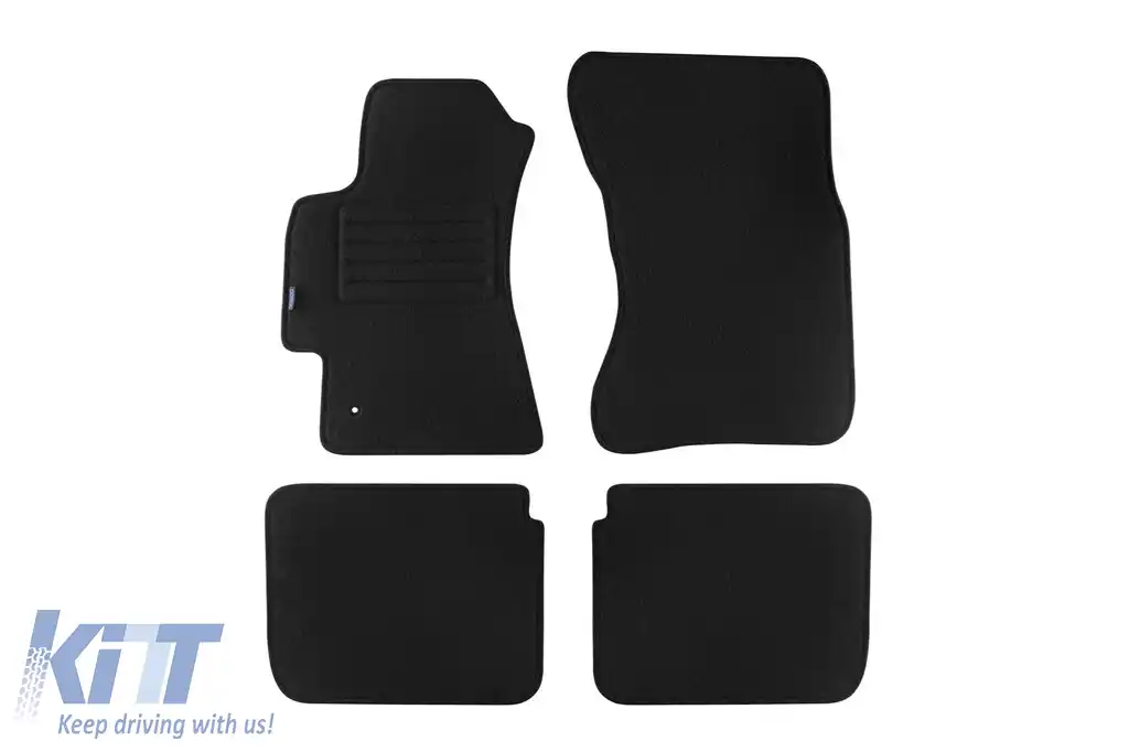 Mochete de podea din carpetă cu două straturi, potrivite pentru Subaru Legacy, Outback 2003-2009, din țesătură Rex, set de 4 bucăți, negru