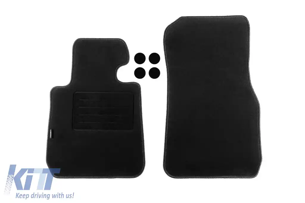Mochete de podea din carpetă cu două straturi, potrivite pentru BMW 3 series F34 GT 2013-2019, din țesătură Rex, set de 4 bucăți, negru-image-6240517