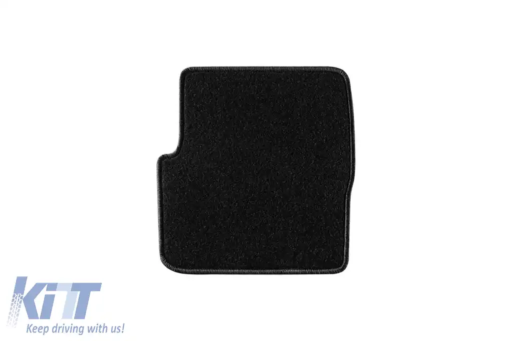Mochete de podea din carpetă cu două straturi, potrivite pentru Fiat Punto EVO 2009-2015, din țesătură Rex, set de 4 bucăți, negru-image-6240580