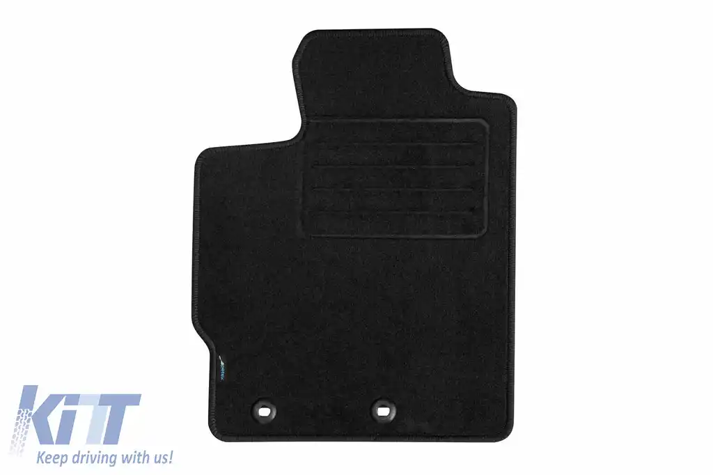 Mochete de podea din carpetă cu două straturi, potrivite pentru Toyota Verso S 2011-2017, din țesătură Rex, set de 3 bucăți, negru-image-6240741