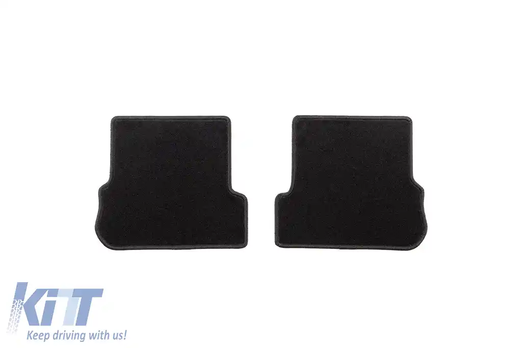 Mochete de podea din carpetă cu două straturi, potrivite pentru Volkswagen Golf II, Jetta 1983-1991, din țesătură Rex, set de 4 bucăți, negru-image-6240789