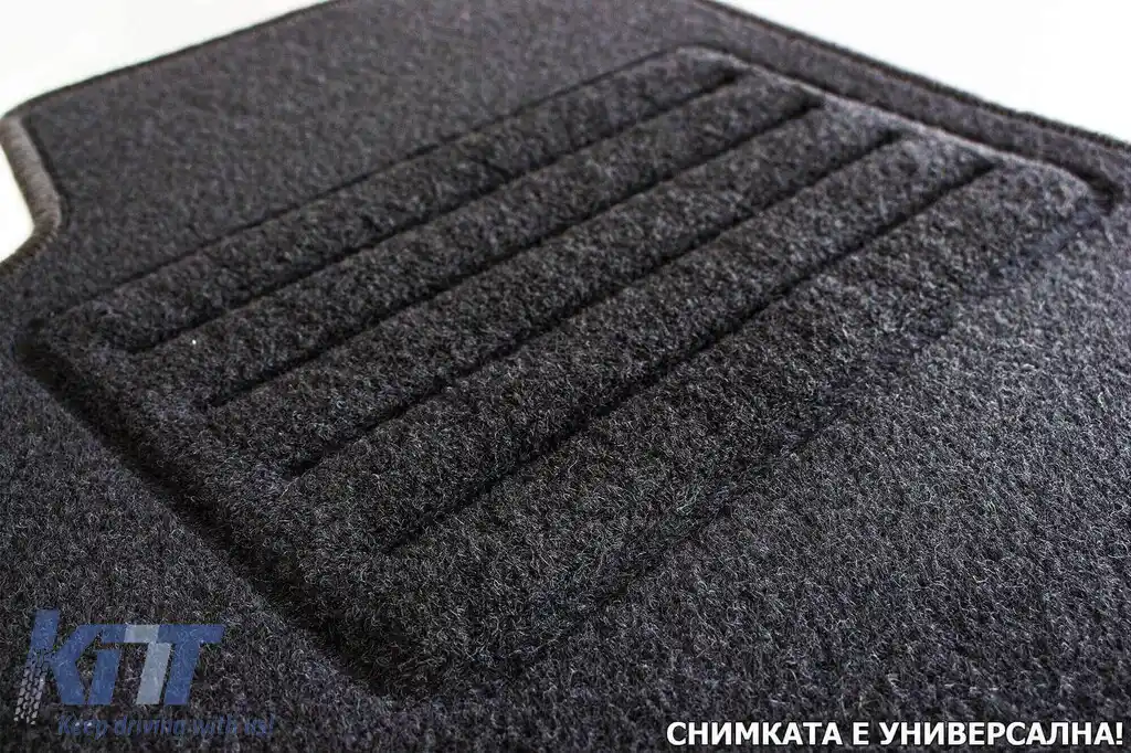 Mochete de podea din carpetă cu două straturi, potrivite pentru Volkswagen Golf II, Jetta 1983-1991, din țesătură Rex, set de 4 bucăți, negru-image-6240791