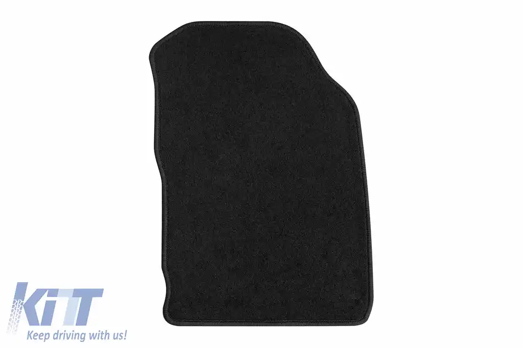 Mochete de podea din carpetă cu două straturi, potrivite pentru Ford Ecosport după 2018, din țesătură Rex, set de 4 bucăți, negru-image-6241242