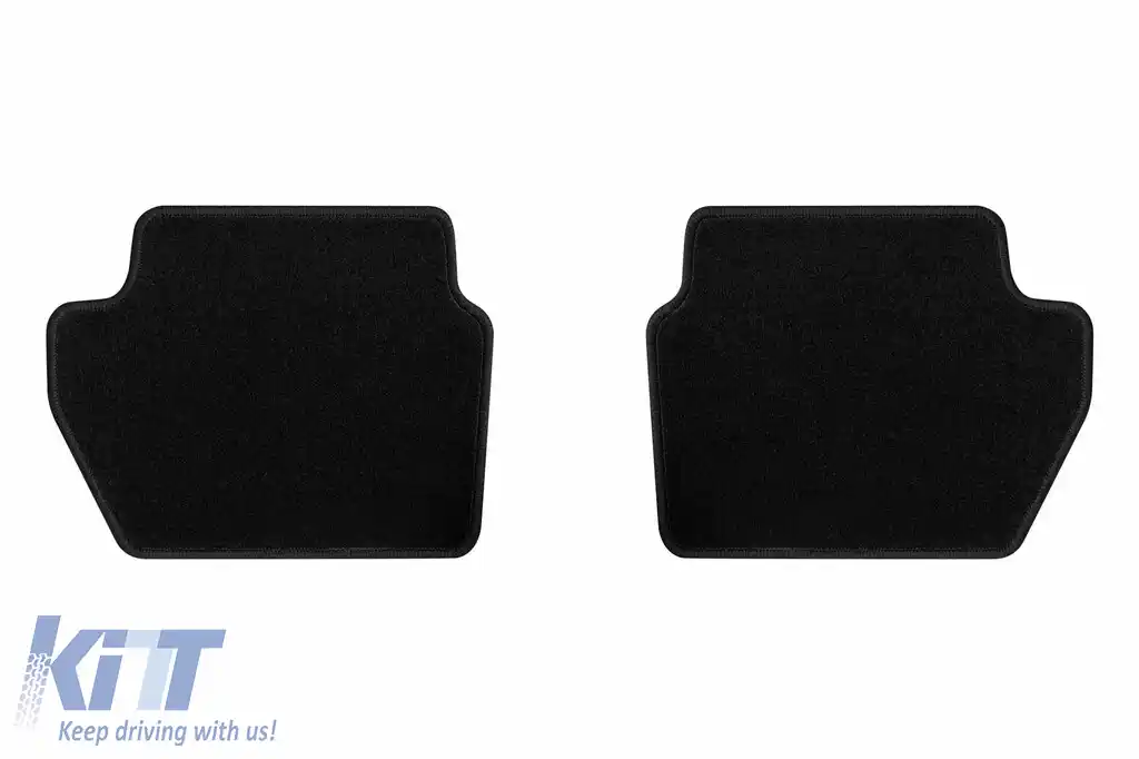 Mochete de podea din carpetă cu două straturi, potrivite pentru Ford Ecosport după 2018, din țesătură Rex, set de 4 bucăți, negru-image-6241243