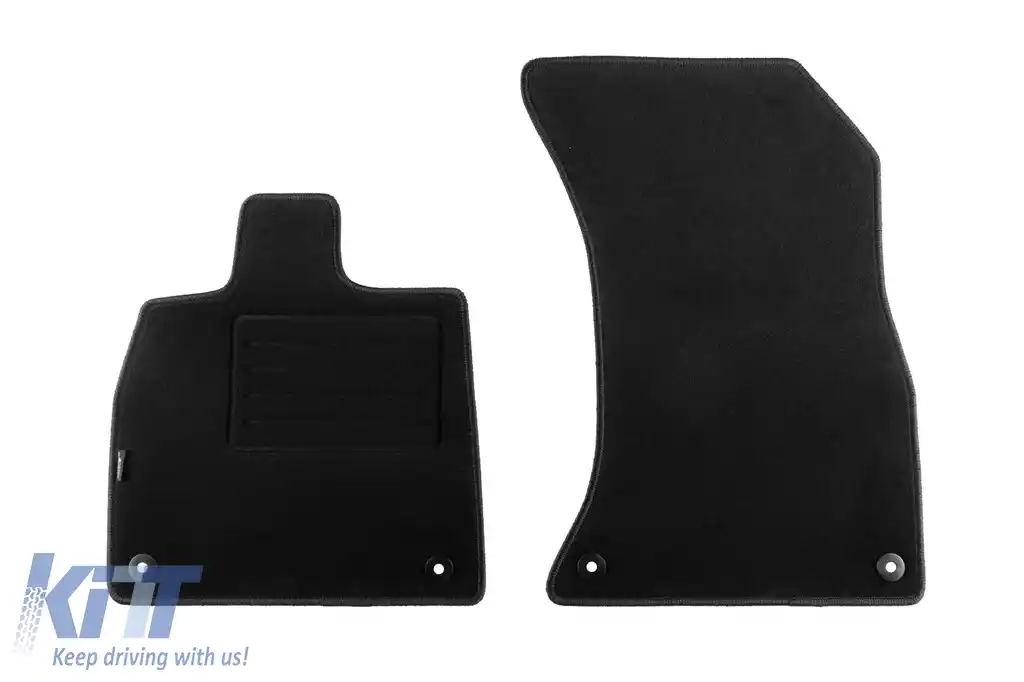 Mochete de podea din covor cu două straturi, potrivite pentru Audi Q5 după 2017, din material Rex, set de 4 bucăți, negre-image-6239498