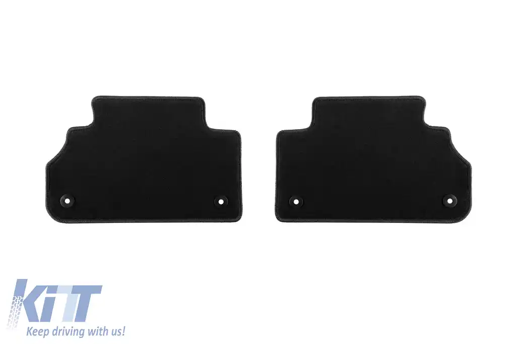Mochete de podea din covor cu două straturi, potrivite pentru Audi Q5 după 2017, din material Rex, set de 4 bucăți, negre-image-6239499